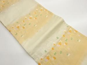 萩に流水模様織出し名古屋帯